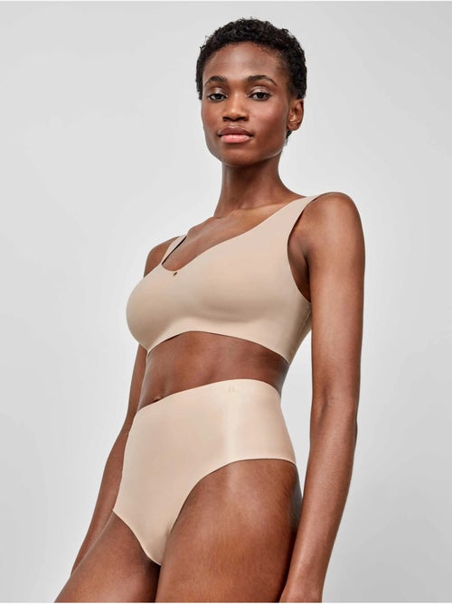 Tanga a vita alta modellante senza cuciture con effetto contenitivo - Kiabi Tanga a vita alta modellante senza cuciture con effetto contenitivo - Kiabi