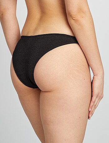 Tanga bikini in maglia testurizzata