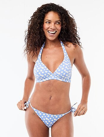 Tanga da bagno con stampa margherita