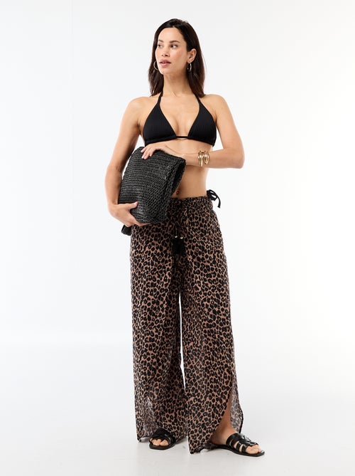 Tanga da bagno in maglia testurizzata con lacci da annodare - Kiabi