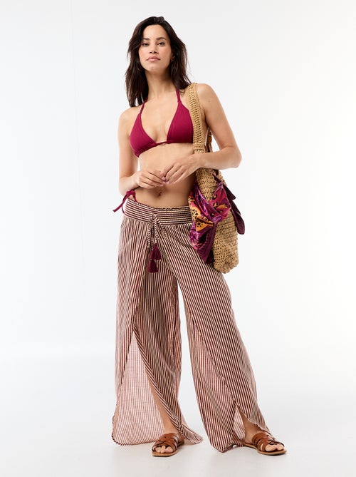 Tanga da bagno in maglia testurizzata con lacci da annodare - Kiabi