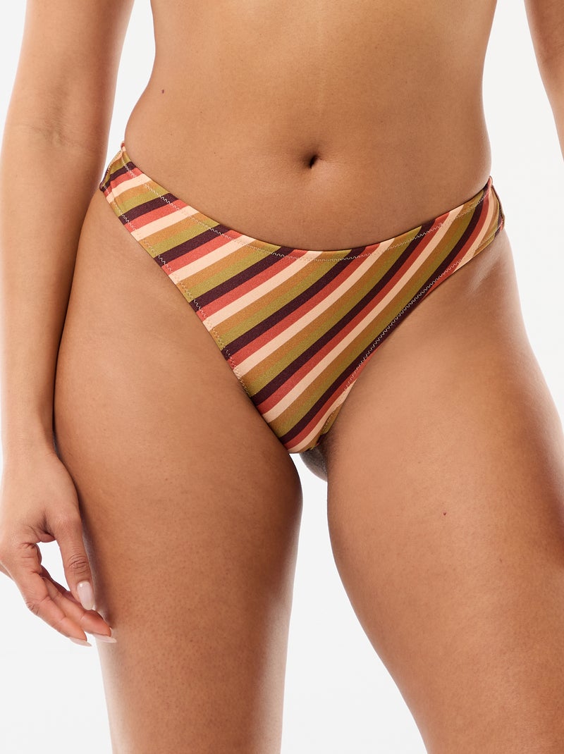 Tanga da bagno in microfibra stampata Verde - Kiabi