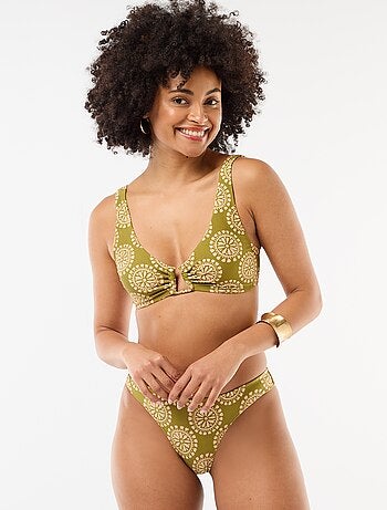 Tanga da bagno in microfibra stampata