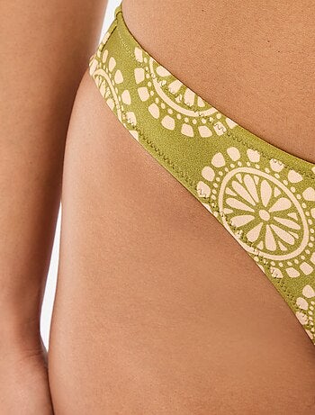 Tanga da bagno in microfibra stampata