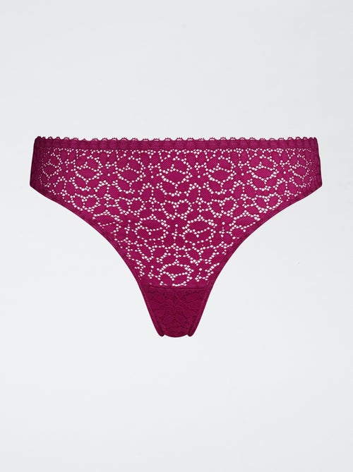 Tanga 'Dim' in pizzo - Kiabi