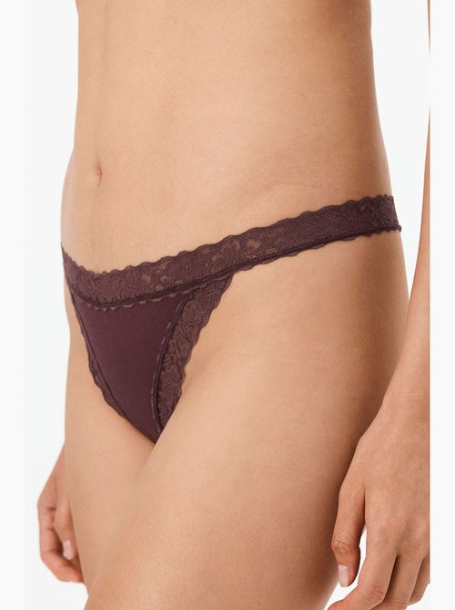 Tanga donna comoda in cotone penti - Kiabi Tanga donna comoda in cotone penti - Kiabi