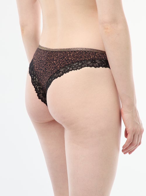 Tanga in microfibra stampata - Kiabi