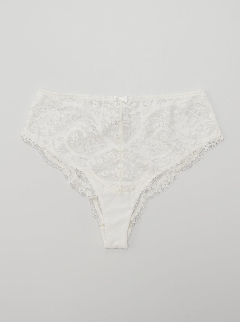 Tanga in pizzo Bianco - Kiabi