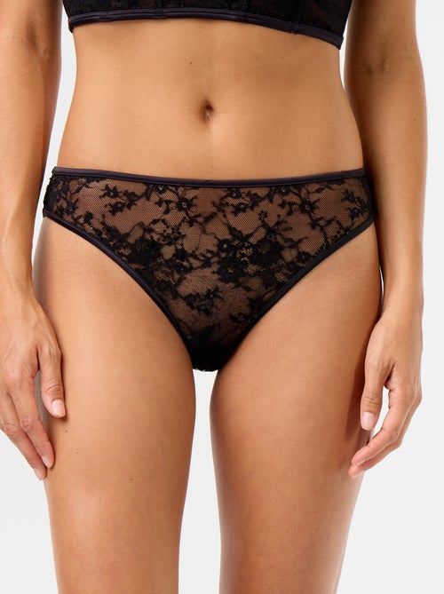 Tanga in pizzo con paillettes - Kiabi Tanga in pizzo con paillettes - Kiabi