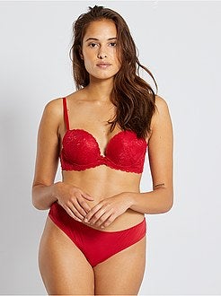 Tanga in pizzo e microfibra - Kiabi