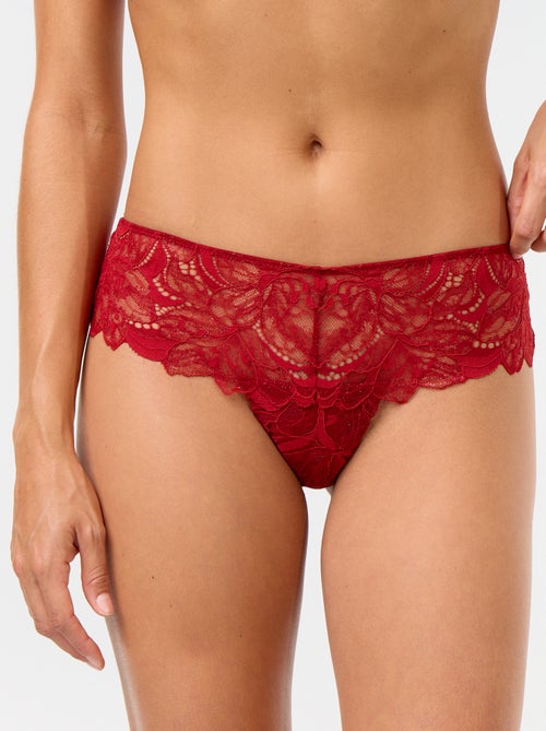 Tanga in pizzo paillettato - Kiabi Tanga in pizzo paillettato - Kiabi