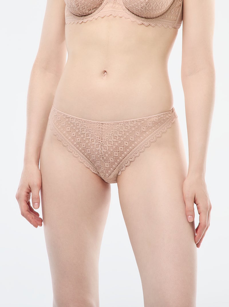 Tanga in pizzo Rosa - Kiabi