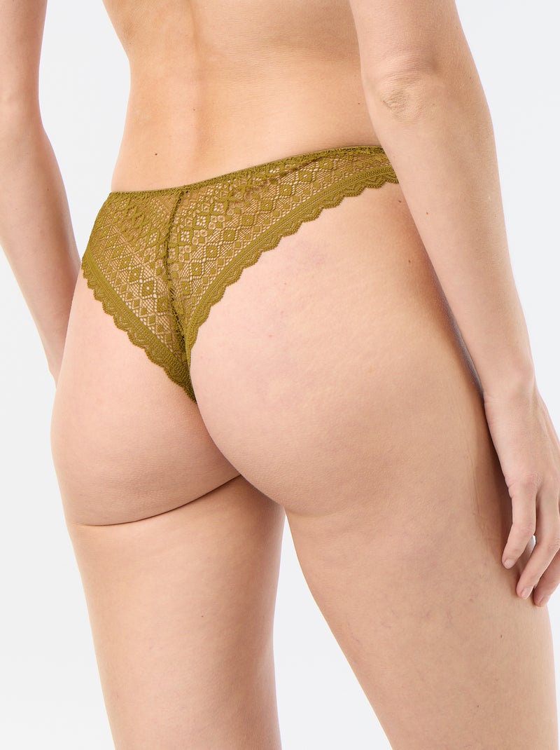 Tanga in pizzo Verde - Kiabi