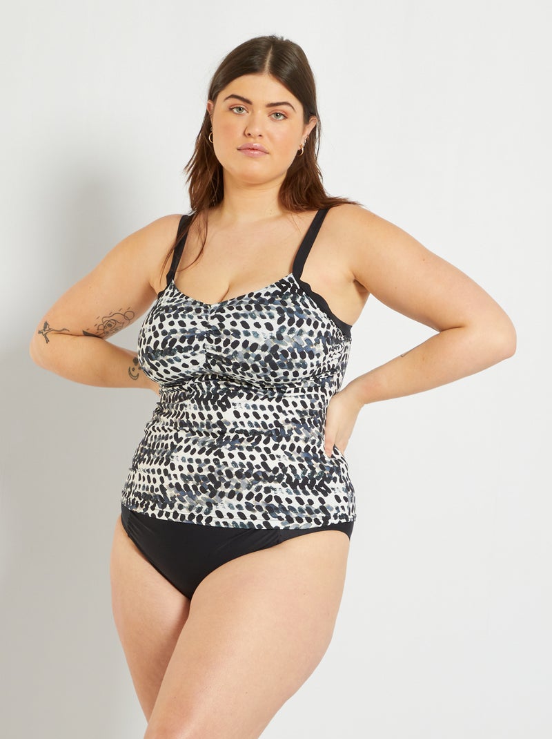 Tankini 2 pezzi nero/bianco - Kiabi
