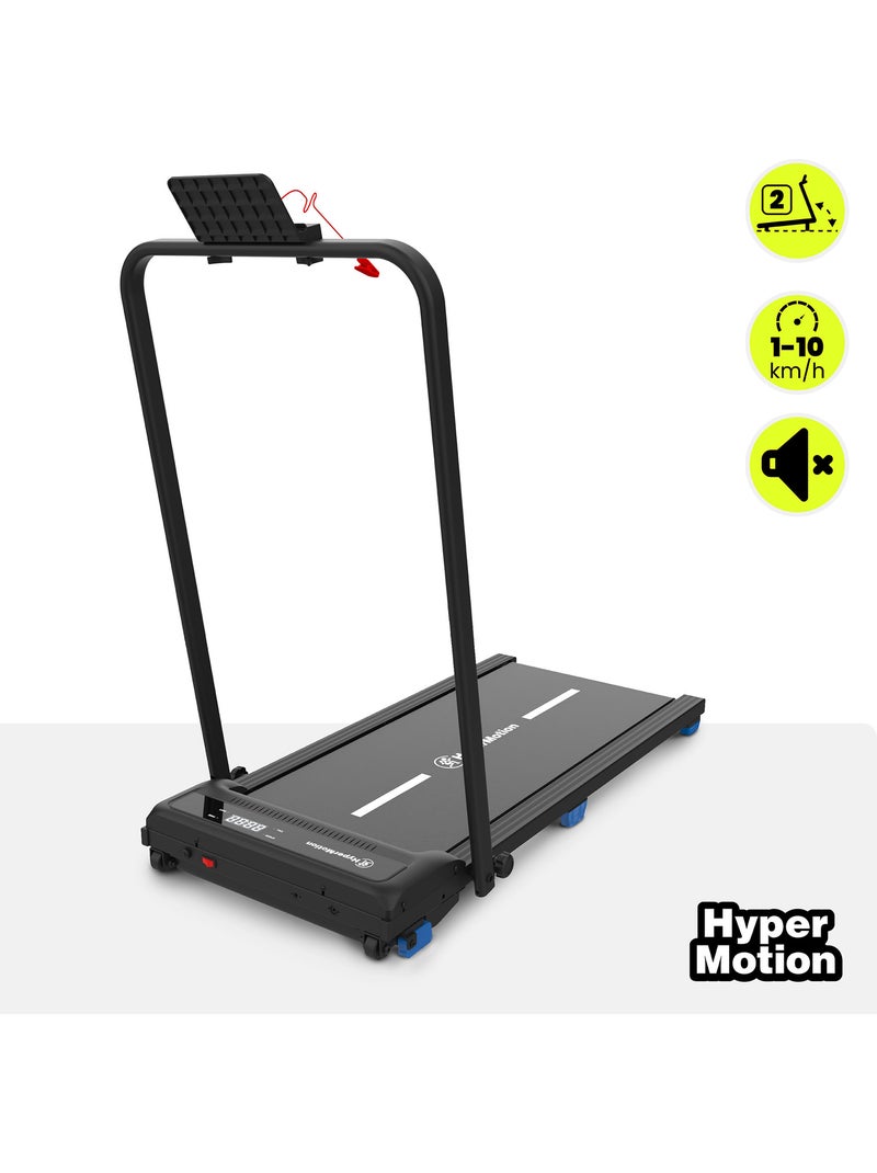 Tapis roulant elettrico 2in1 walkpad hypermotion per camminata e corsa con inclinazione e programmi Nero - Kiabi