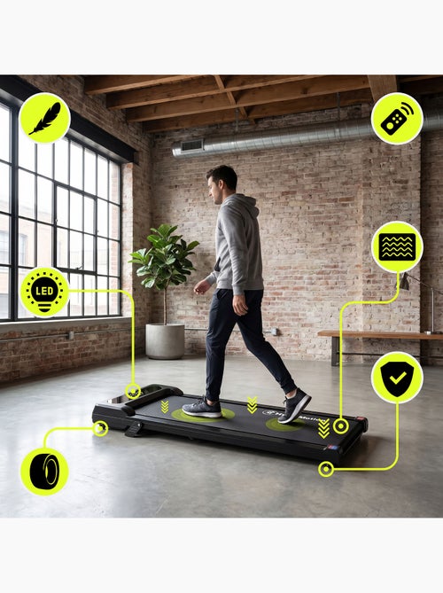 Tapis roulant elettrico sottoscrivania walkpad hypermotion compatto 1-6 km/h per casa e ufficio - Kiabi