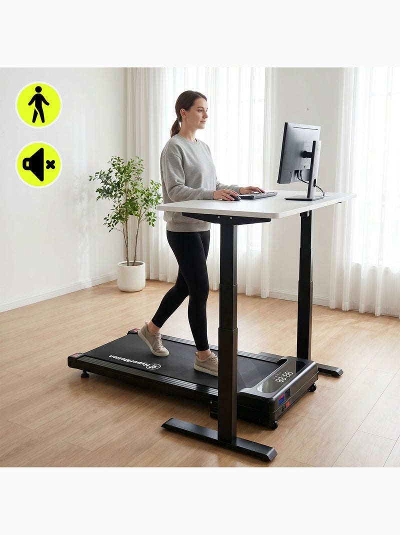 Tapis roulant elettrico sottoscrivania walkpad hypermotion compatto 1-6 km/h per casa e ufficio Nero - Kiabi