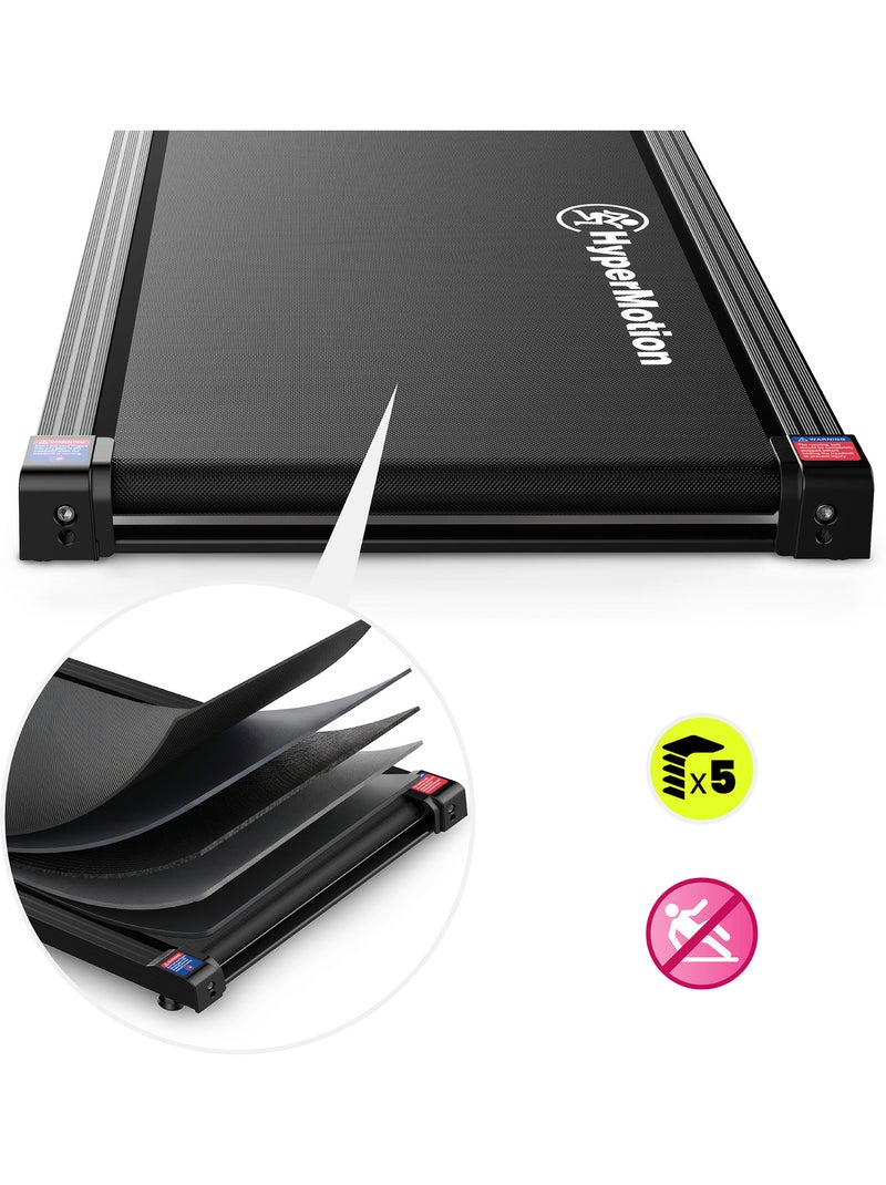 Tapis roulant elettrico sottoscrivania walkpad hypermotion compatto 1-6 km/h per casa e ufficio Nero - Kiabi