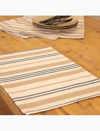 Tappetino a strisce di cotone spesso