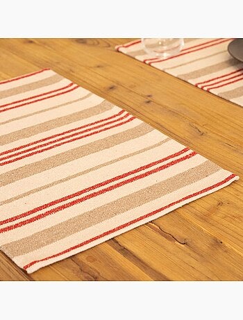 Tappetino a strisce di cotone spesso