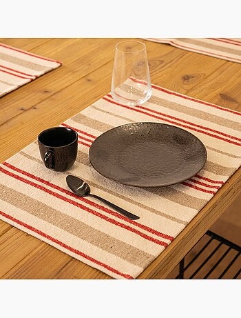 Tappetino a strisce di cotone spesso