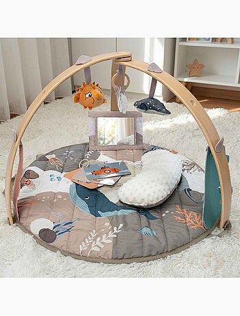 Tappetino attività con archi in legno ocean bliss | Bo Jungle