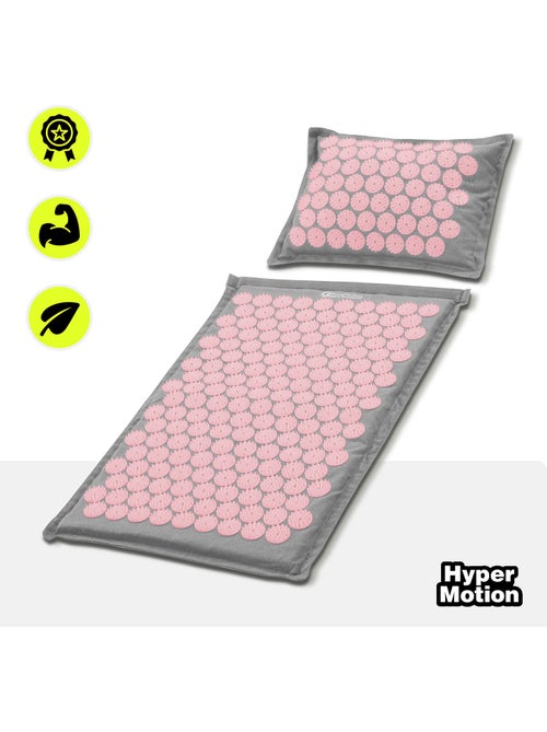 Tappetino da agopressione 3 in 1 hypermotion con cuscino ergonomico per relax muscolare e benessere - Kiabi