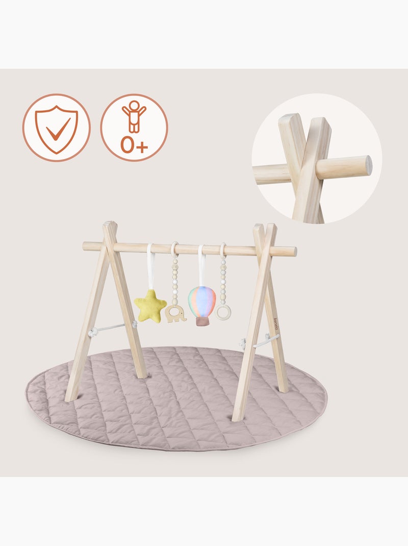 Tappetino da gioco LIONELO Anice con arco in legno - Pieghevole - Tappetino da 2 cm Multicolore - Kiabi