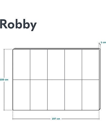 Tappetino da gioco LIONELO Robby - 180x200 cm - Tappetino bifacciale - Buon isolamento del pavimento
