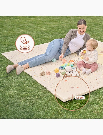 Tappetino da gioco LIONELO Robby - 180x200 cm - Tappetino bifacciale - Buon isolamento del pavimento