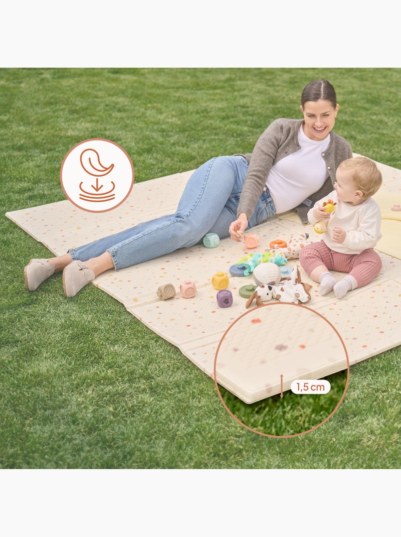 Tappetino da gioco LIONELO Zora - Bifacciale - 180x200 cm - Buon isolamento del pavimento Beige - Kiabi