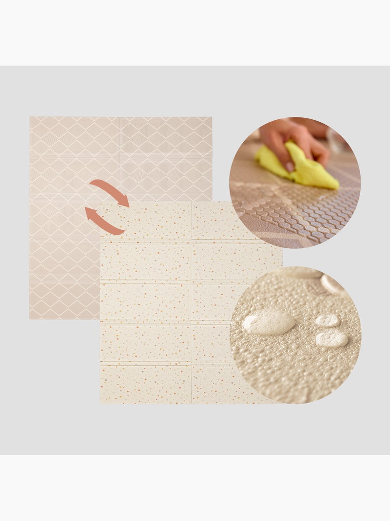 Tappetino da gioco LIONELO Zora - Bifacciale - 180x200 cm - Buon isolamento del pavimento Beige - Kiabi