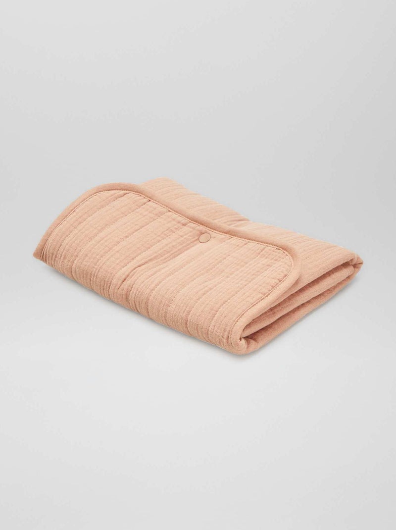 Tappetino fasciatoio portatile in doppia garza di cotone BEIGE - Kiabi