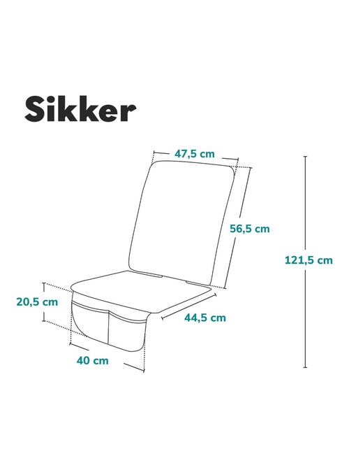 Tappetino sottosedile per auto LIONELO - Impermeabile - Resistente agli urti - Isofix - Kiabi