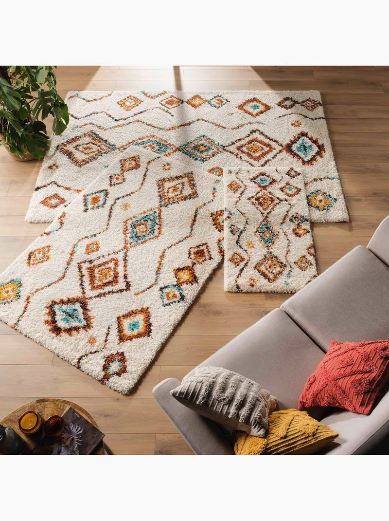 Tappeto berbero con motivi geometrici Beige chiaro - Kiabi