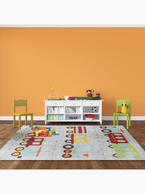 Tappeto colorato TRAIN - Kiabi