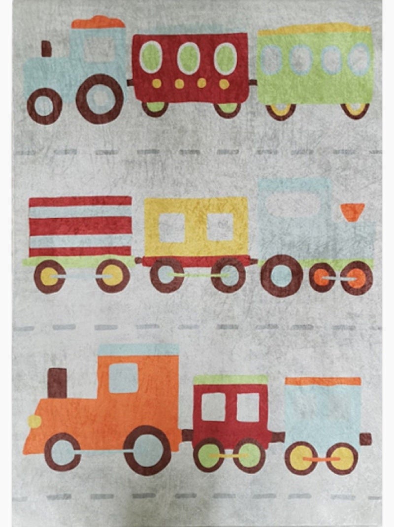 Tappeto colorato TRAIN Beige - Kiabi