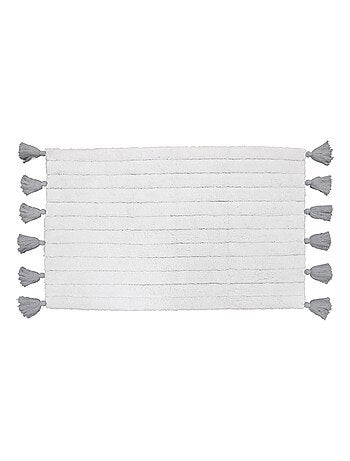 Tappeto da bagno a tinta unita e con nappe