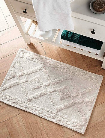 Tappeto da bagno Gladis a tinta unita con rilievi
