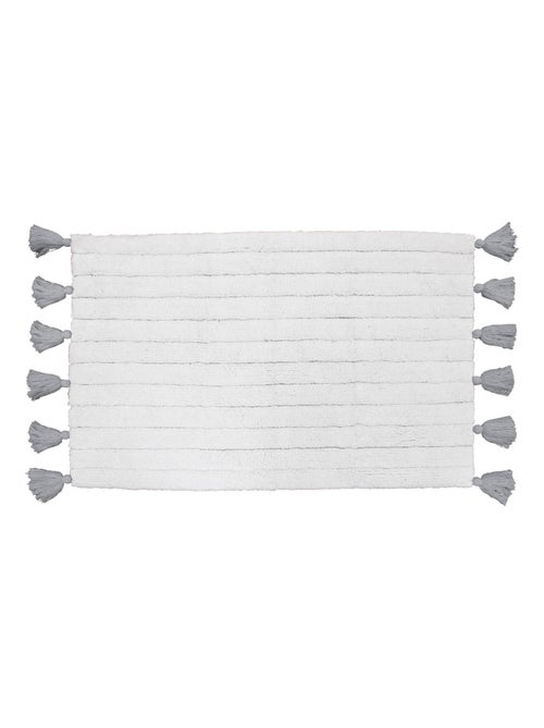 Tappeto da bagno semplice con pompon - Kiabi