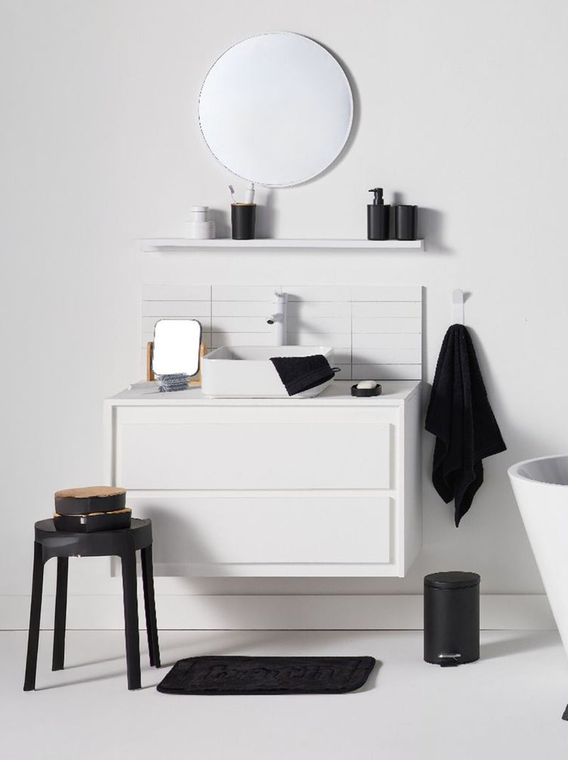 Tappeto da bagno super soffice 40 x 60 cm nero - Kiabi