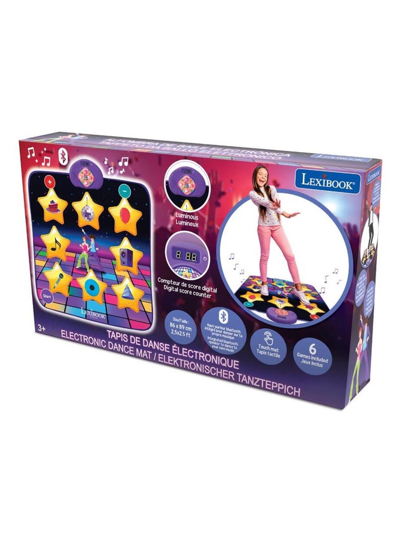 Tappeto da ballo elettronico, Bluetooth e luminoso con 6 modalità di gioco Viola - Kiabi