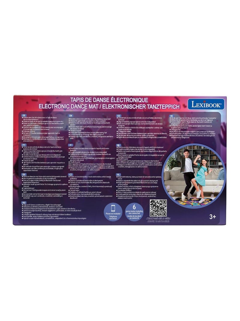 Tappeto da ballo elettronico, Bluetooth e luminoso con 6 modalità di gioco Viola - Kiabi