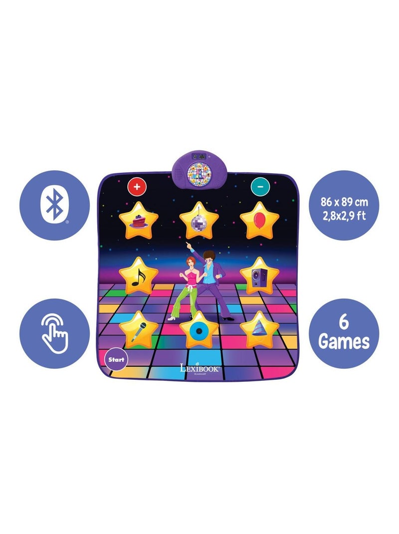 Tappeto da ballo elettronico, Bluetooth e luminoso con 6 modalità di gioco Viola - Kiabi