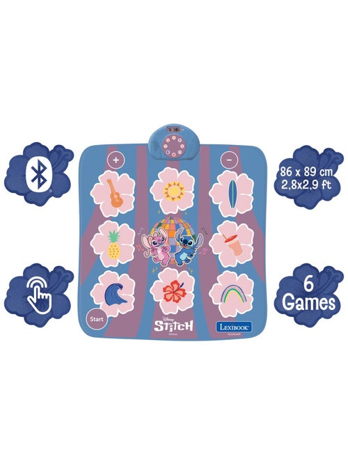 Tappeto da ballo elettronico, bluetooth e luminoso stitch con 6 modalità di gioco - Kiabi Tappeto da ballo elettronico, bluetooth e luminoso stitch con 6 modalità di gioco - Kiabi