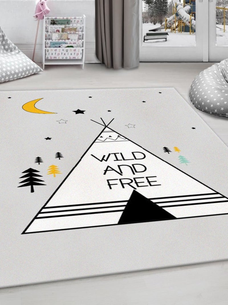Tappeto da camera per bambini TIPI Grigio - Kiabi
