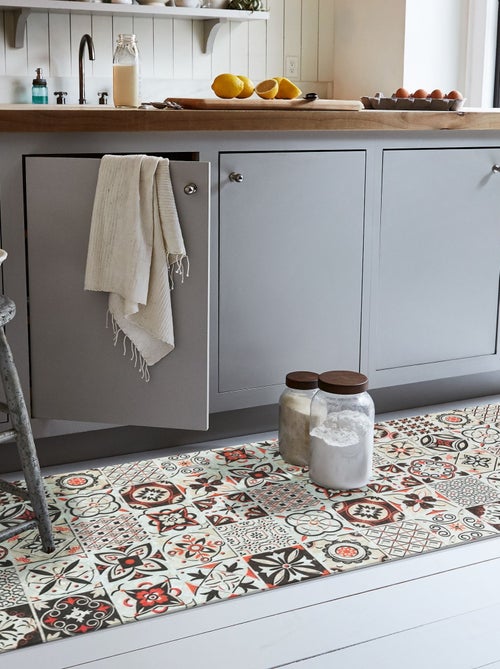 Tappeto da cucina piastrelle di cemento - Kiabi