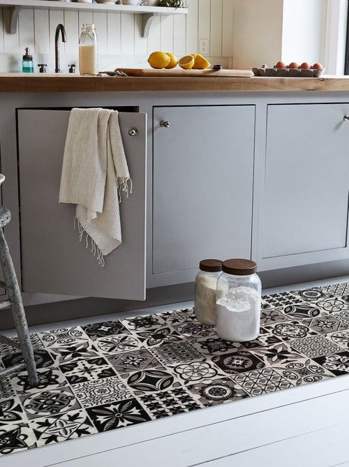 Tappeto da cucina piastrelle di cemento - Kiabi