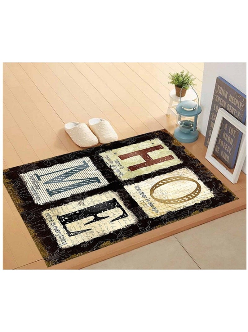 Tappeto da interno HOME Nero Nero - Kiabi