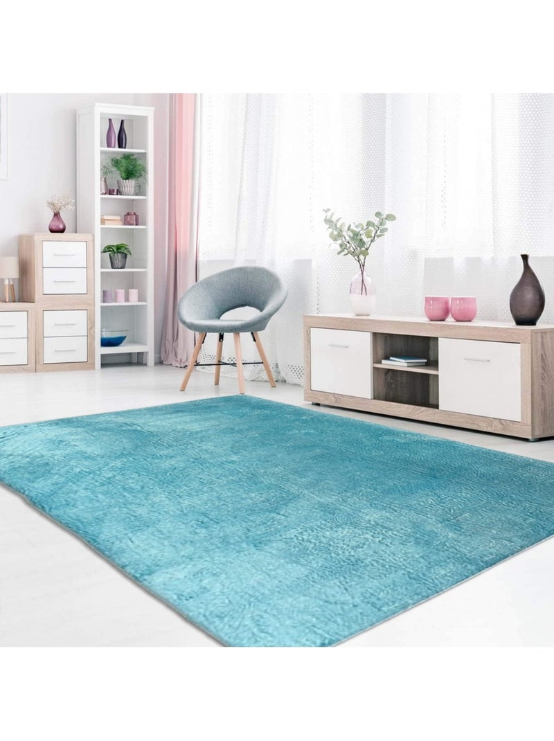 Tappeto da interno tinta unita Blu - Kiabi